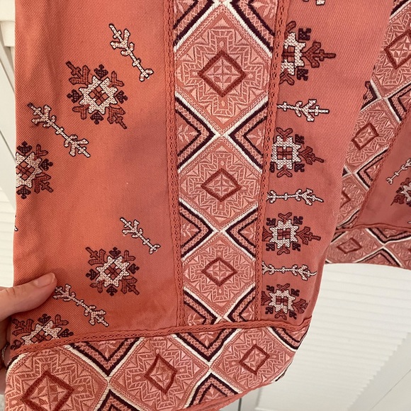 Anthropologie Love Sam Embroidered Monterey Dress - Natural Pink Rose - Picture 9 of 12